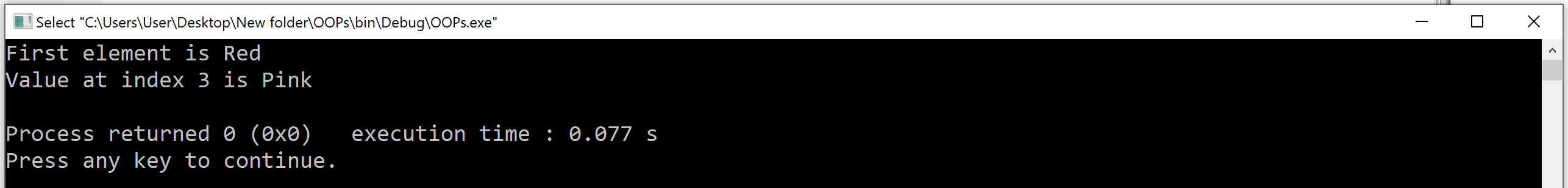 program to illustrate accessing array elements