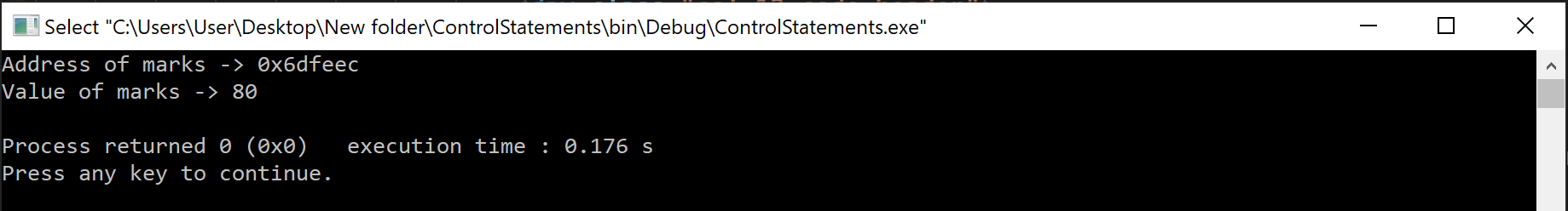 program for displaying address