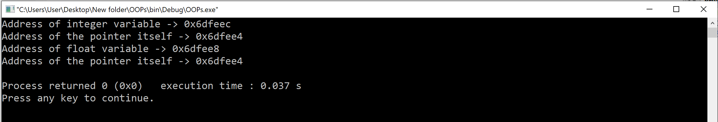 program to illustrate void pointer use