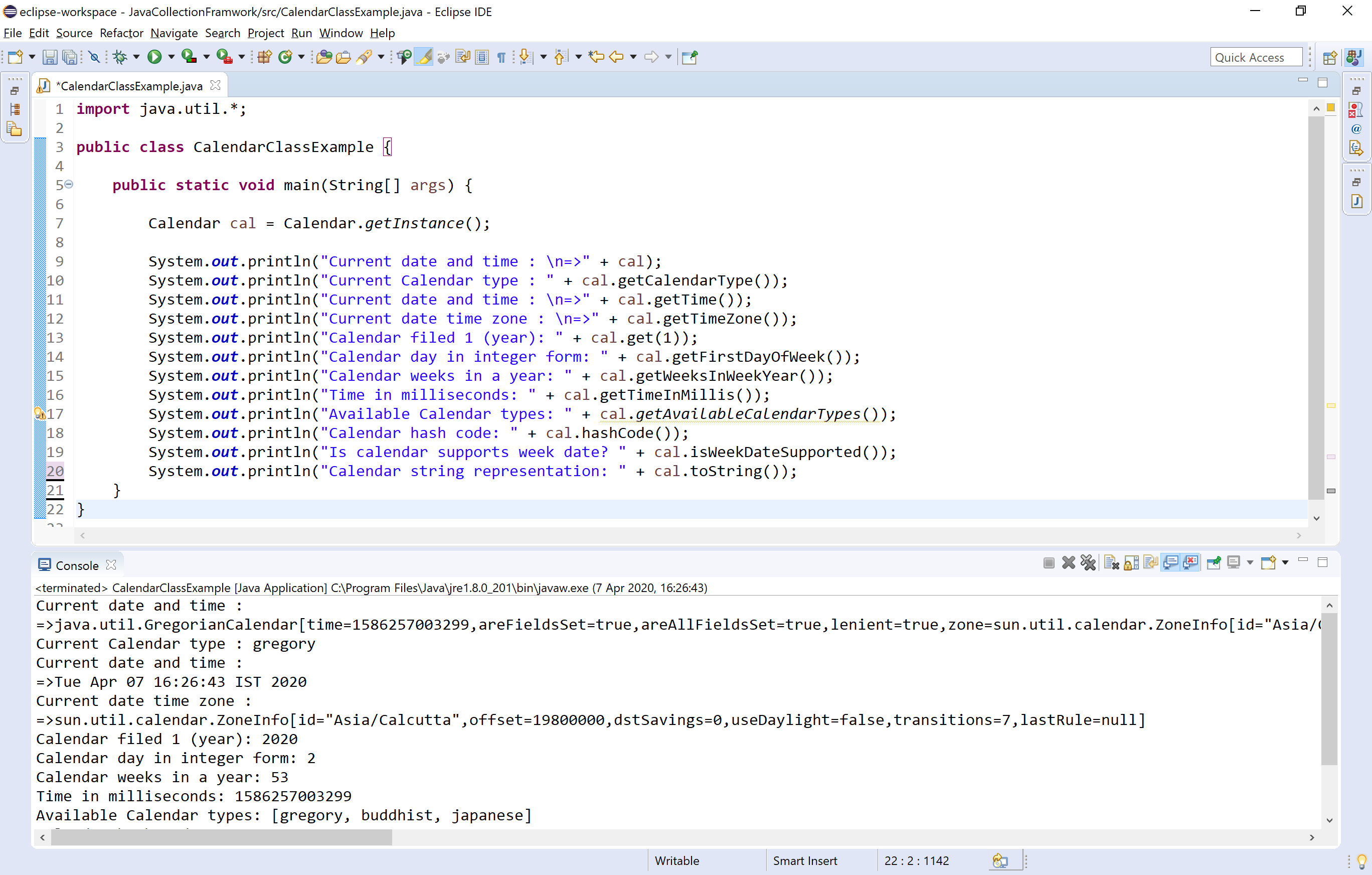 Java Tutorials Calendar Class In Java Collection Framework